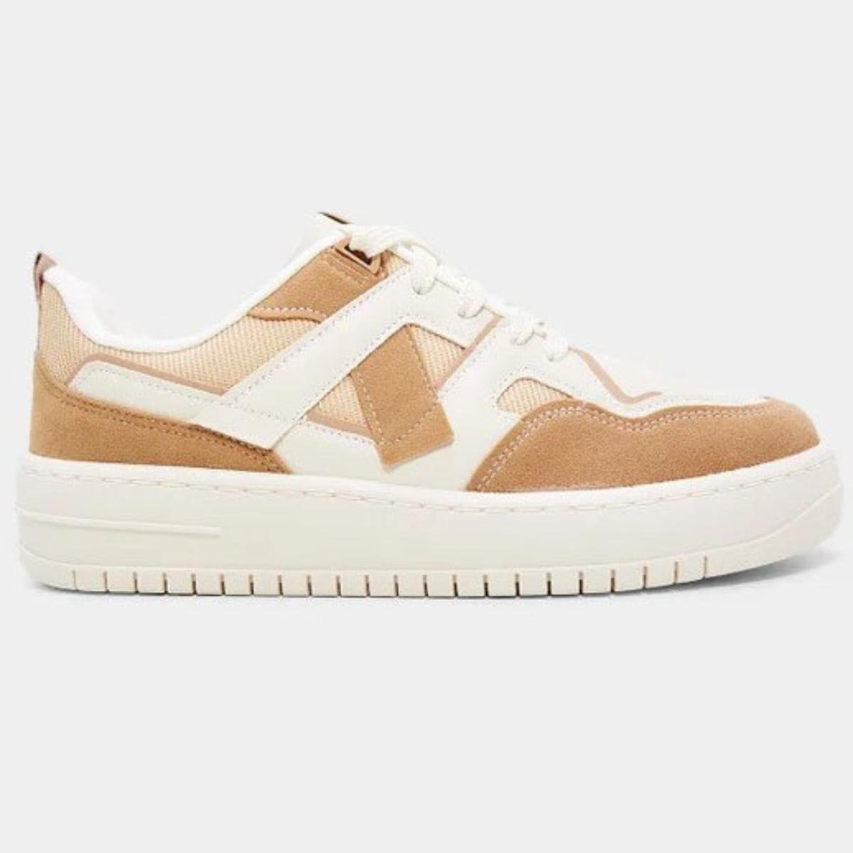 Tênis Vizzano Básico Feminino - Off White e Bege Bege 2