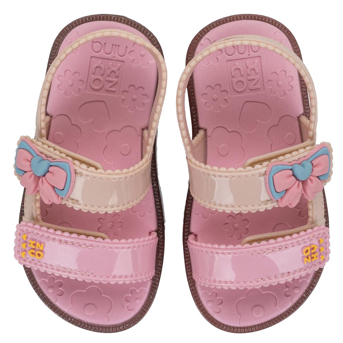 Sandália Infantil Zaxynina Fofinha - Rosa e Nude Rosa 3