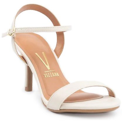 Sandália Vizzano Salto Fino Aberta Feminina - Creme Branco 2