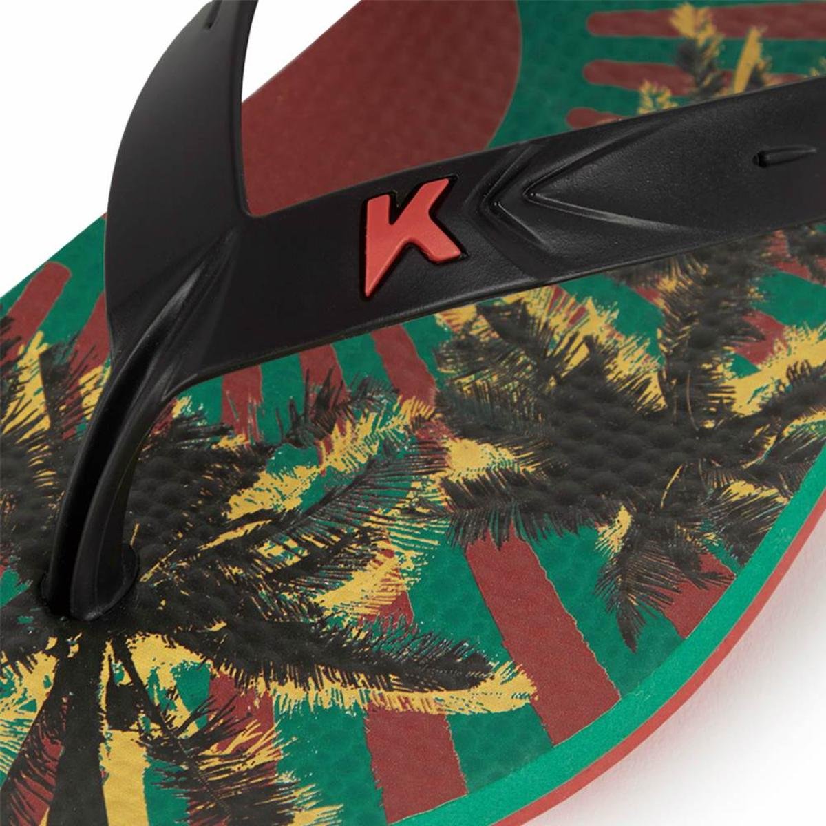 Chinelo Kenner Summer Reggae Masculino - Preto e Verde Verde/Preto 4