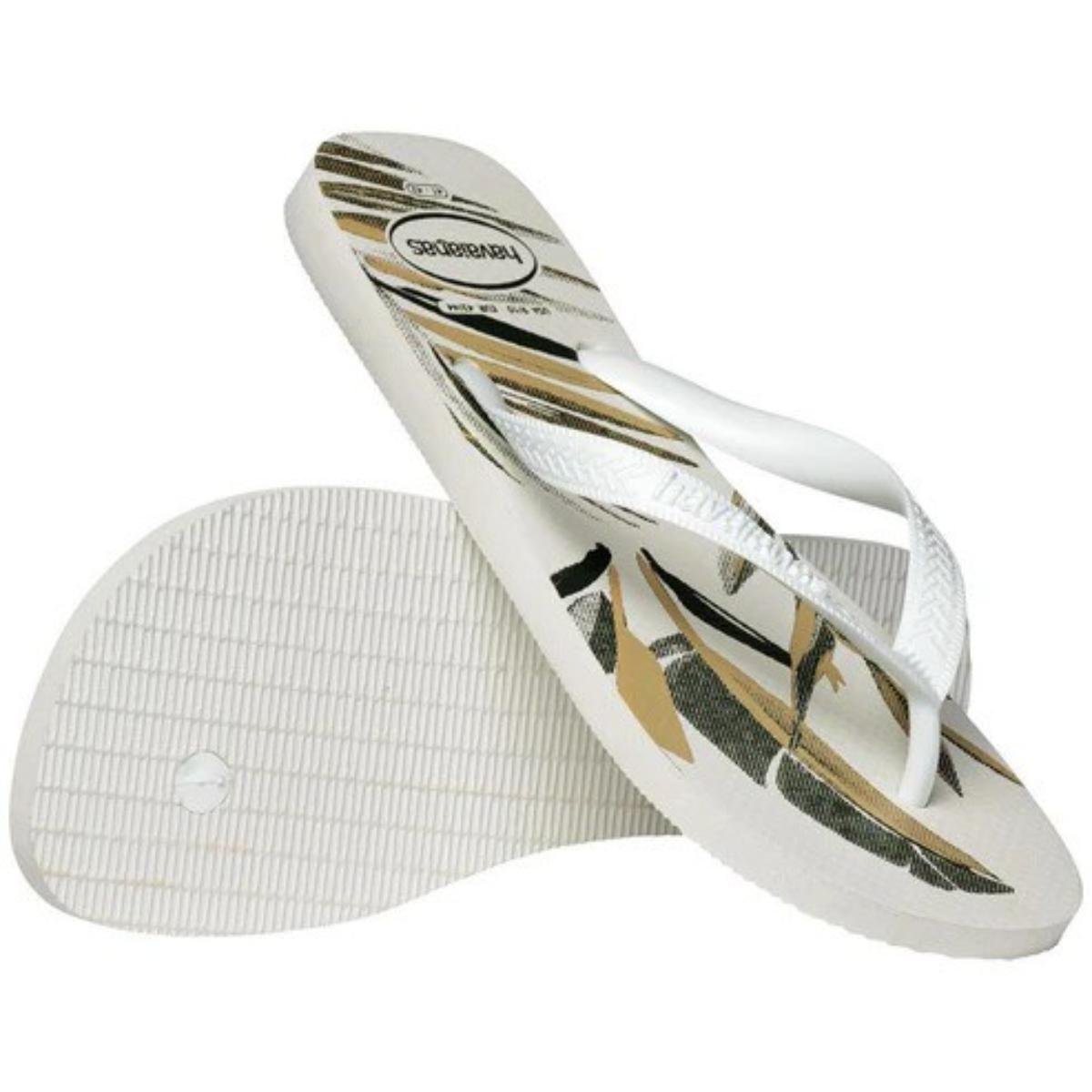 Chinelo Havaianas Aloha Masculino - Branco e Verde Branco 4
