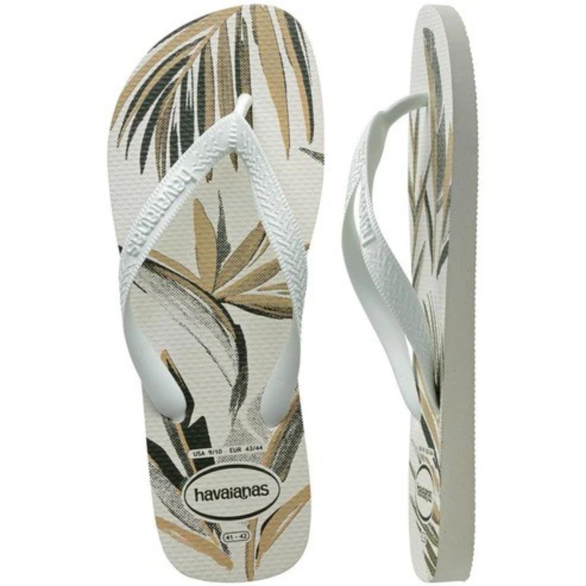Chinelo Havaianas Aloha Masculino - Branco e Verde Branco 5