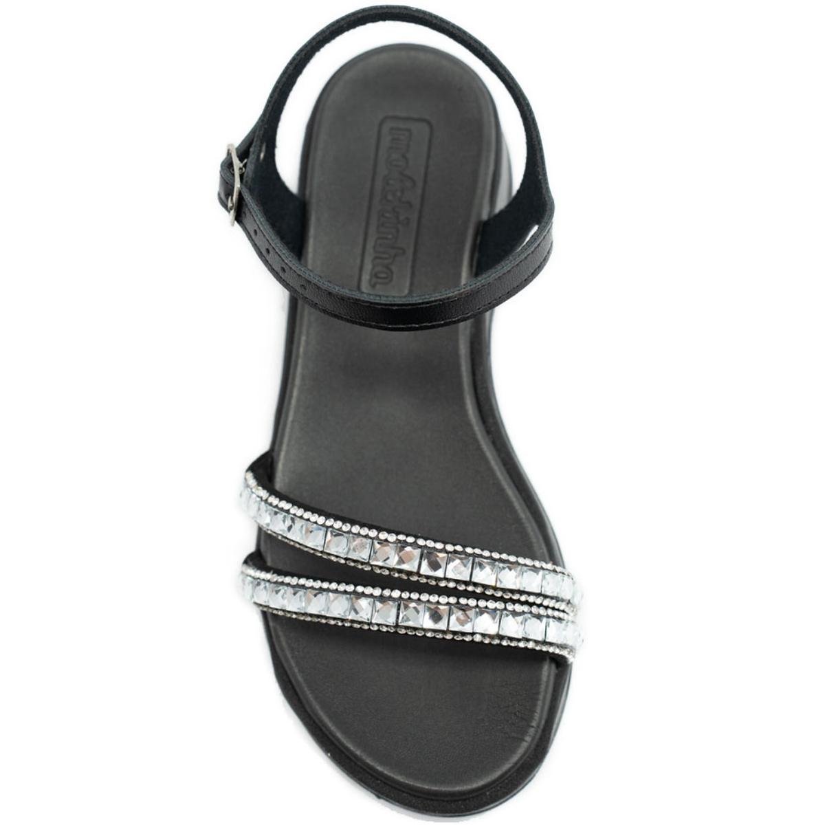 Papete Infantil Molekinha Strass Menina - Preto Preto 3