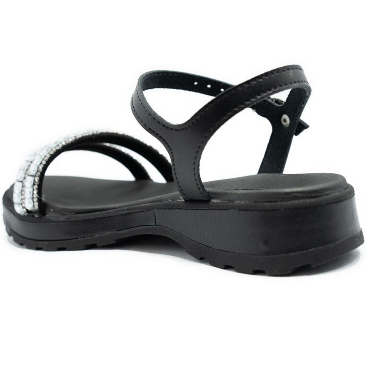 Papete Infantil Molekinha Strass Menina - Preto Preto 4