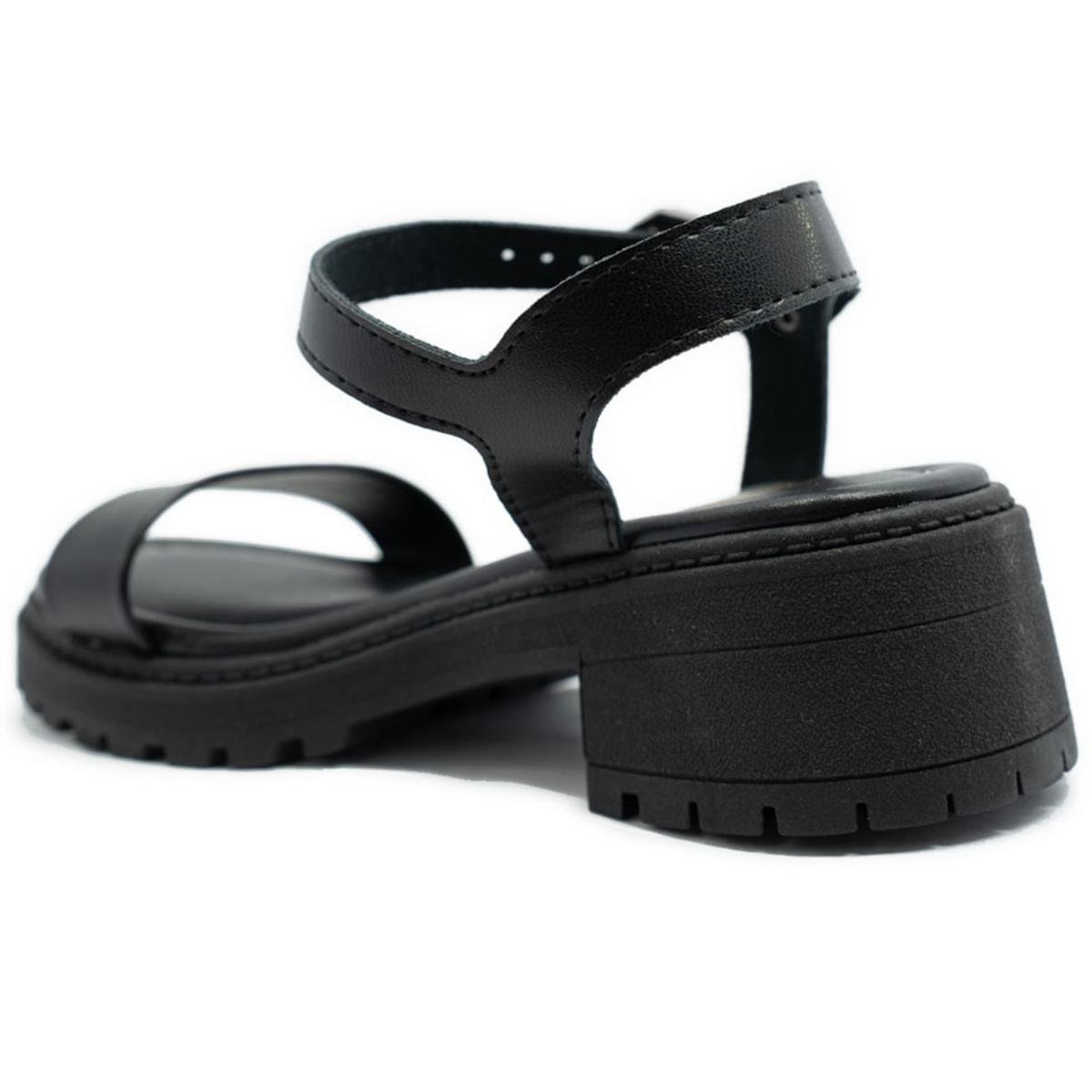 Sandália Infantil Molekinha Salto Baixo Menina - Preto Preto 4