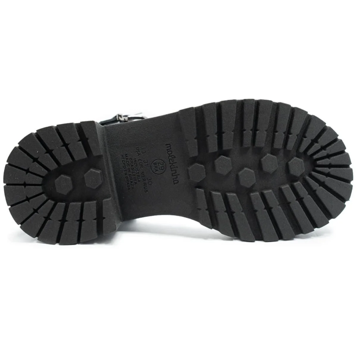 Sandália Infantil Molekinha Salto Baixo Menina - Preto Preto 5