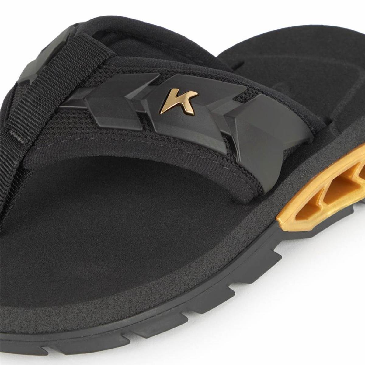 Chinelo Infantil Kenner Rakka Ultra Force Kids - Preto e Dourado Preto/Dourado 4