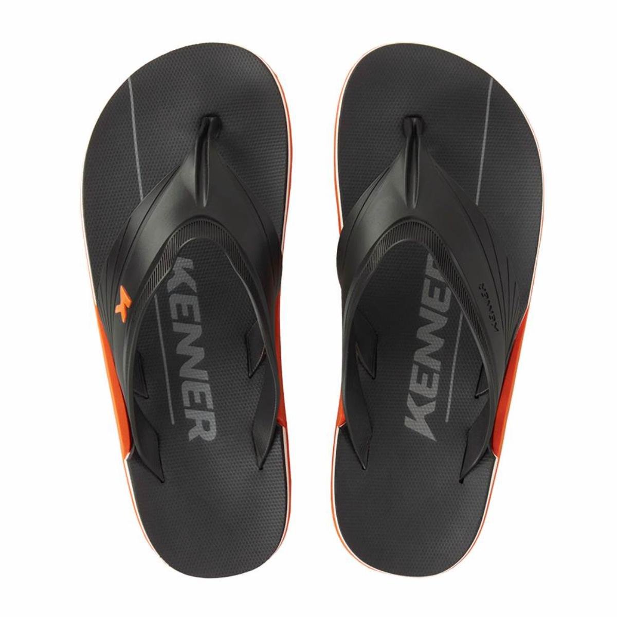 Chinelo Kenner Nk6 Flux Masculino - Preto e Laranja Preto/Laranja 2