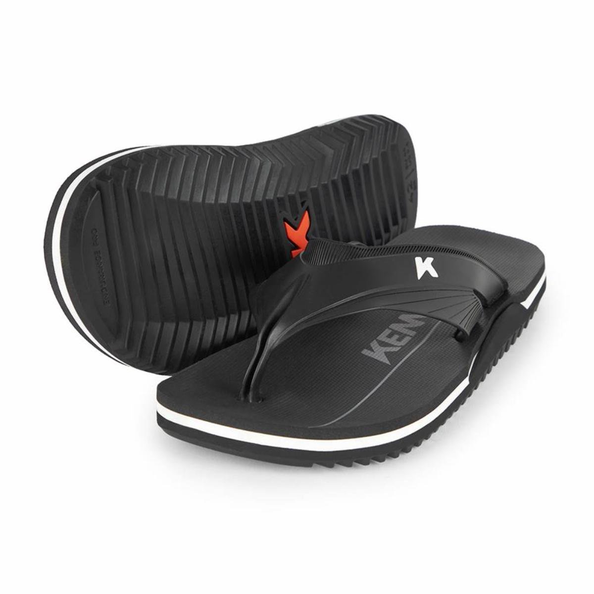 Chinelo Kenner Nk6 Flux Masculino - Preto e Branco Preto/Branco 1