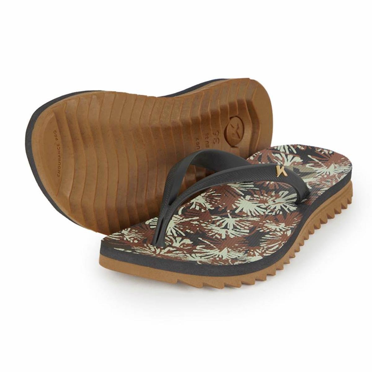 Chinelo Kenner Ibiza Plump Feminino - Preto e Marrom Preto/Marrom 2