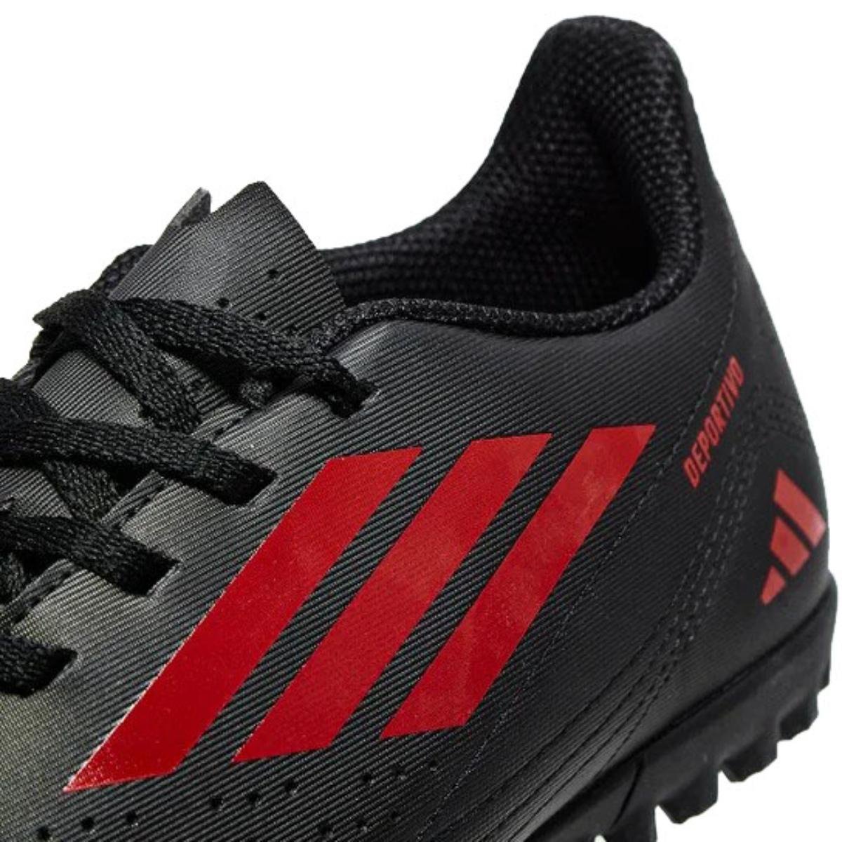 Chuteira Society Adidas Deportivo III Unissex - Preto e Vermelho Preto/Vermelho 6