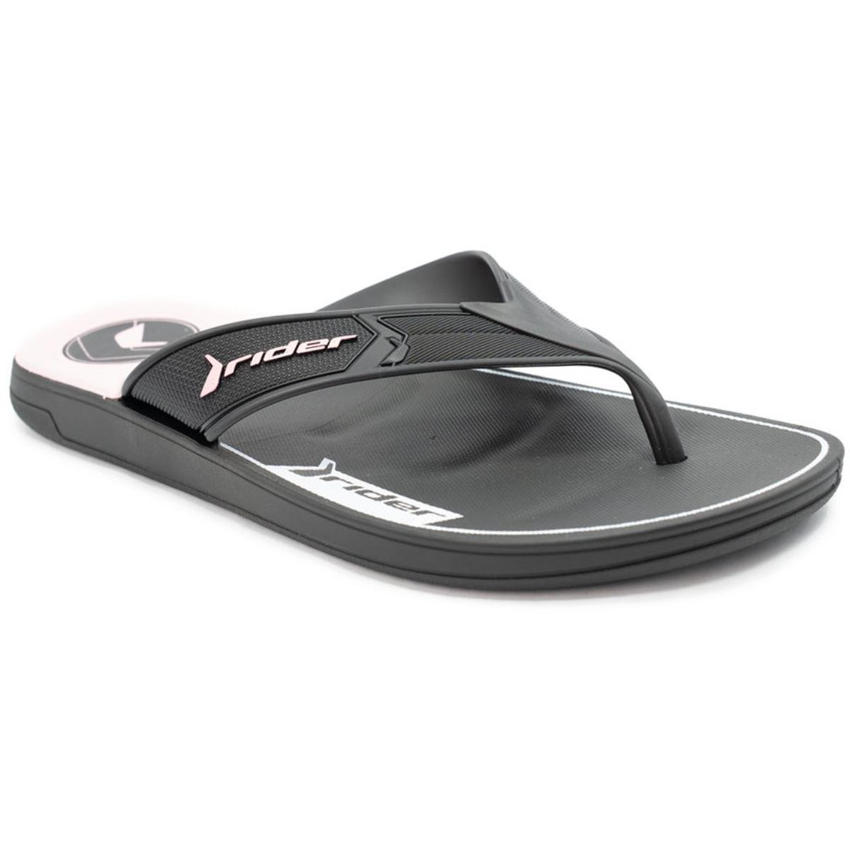 Chinelo Rider Start III Masculino - Preto e Rosa Preto/Branco 2