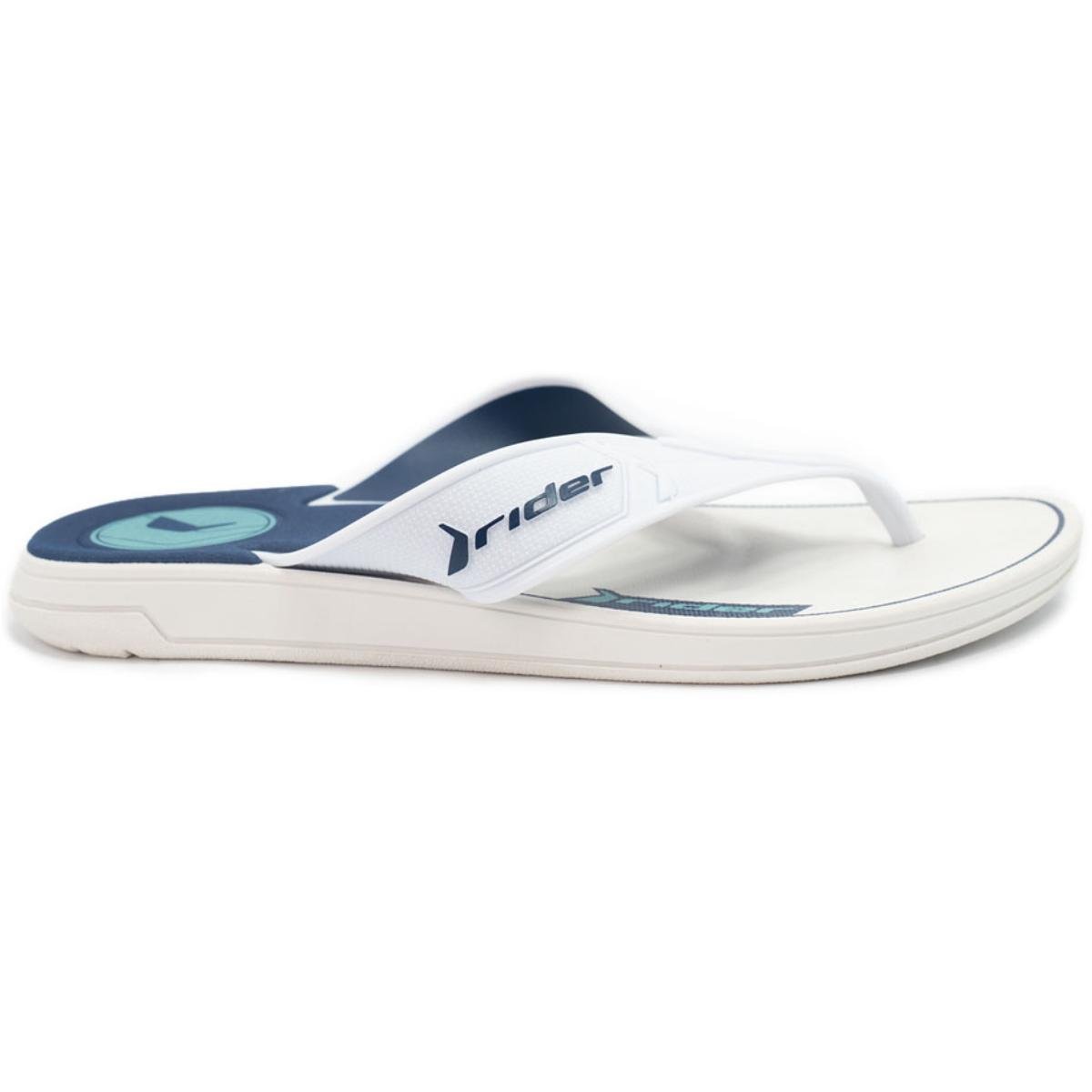 Chinelo Rider Start III Masculino - Branco e Marinho Branco/Azul 3
