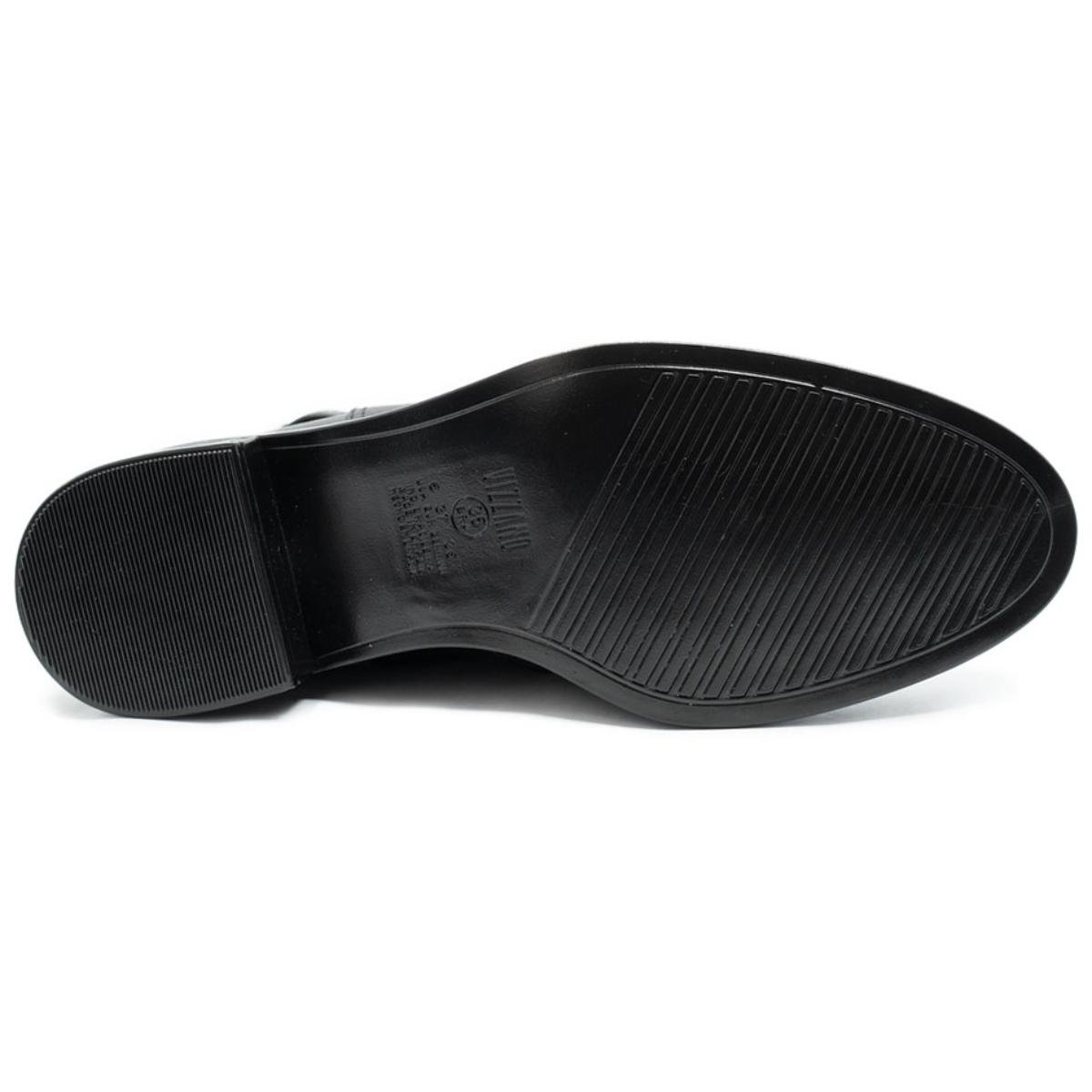 Bota Vizzano Fivela Cano Baixo Feminina - Preto Preto 5