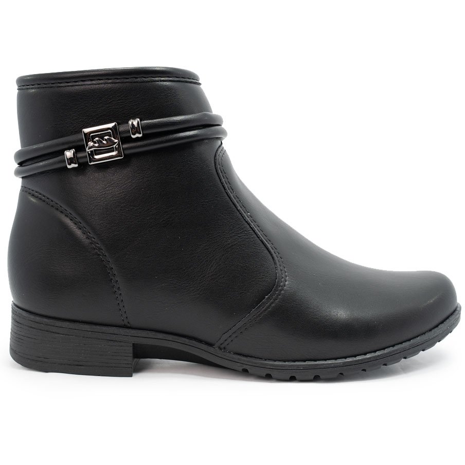 Bota Dakota Cano Curto Feminina - Preto Preto 2
