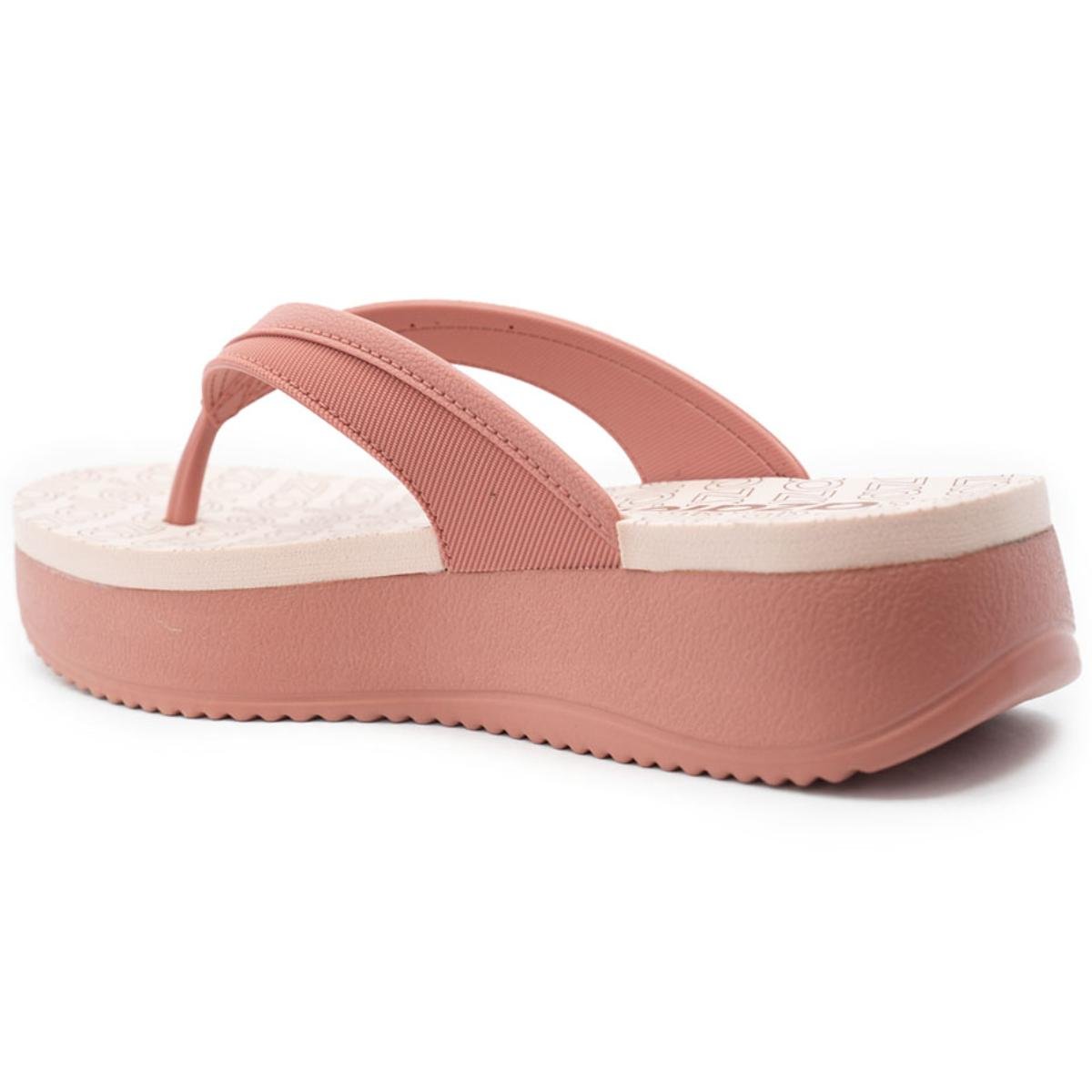 Tamanco Anabela Baixo Azaleia Feminino - Nude Rosa 4