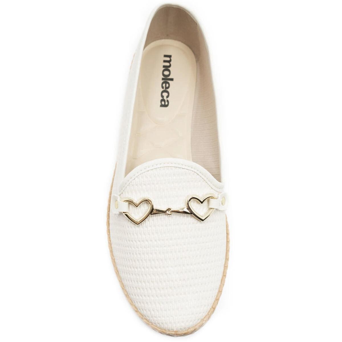 Alpargata Moleca Pesponto Lisboa Detalhe Feminina - Off White Branco 3