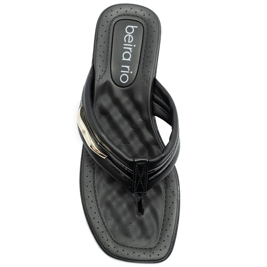 Tamanco Anabela Beira Rio Detalhe Feminino - Preto Preto 3