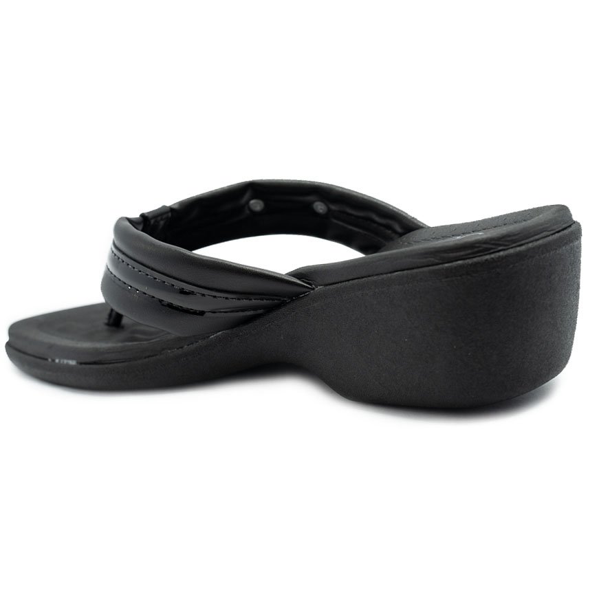 Tamanco Anabela Beira Rio Detalhe Feminino - Preto Preto 4