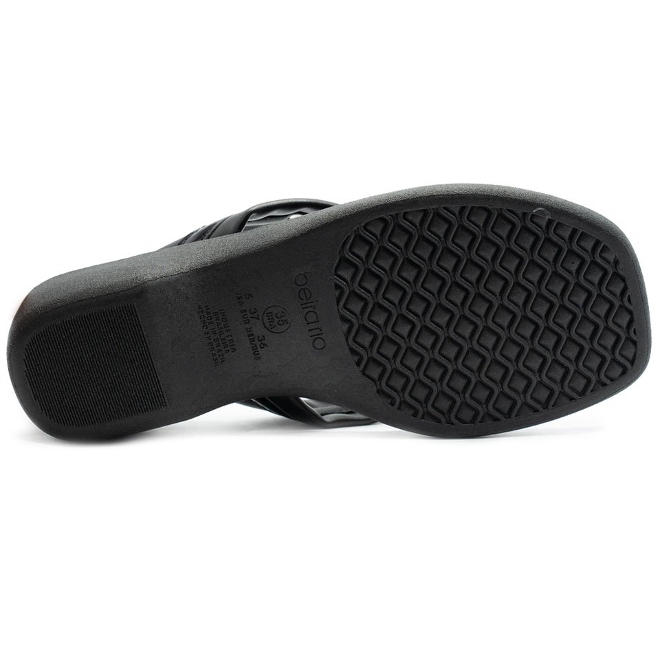 Tamanco Anabela Beira Rio Detalhe Feminino - Preto Preto 5