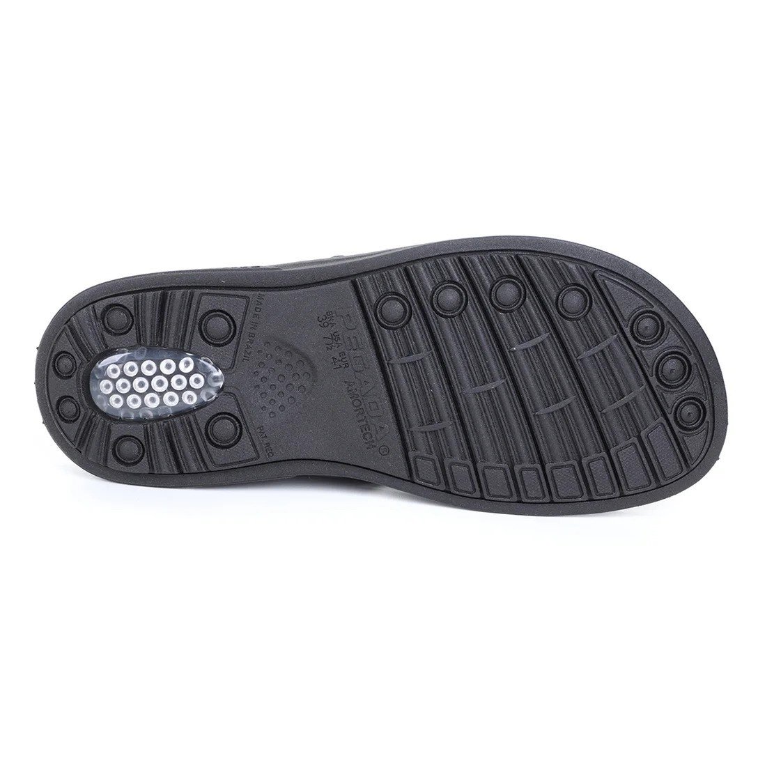 Chinelo Couro Pegada Masculino - Preto Preto 3