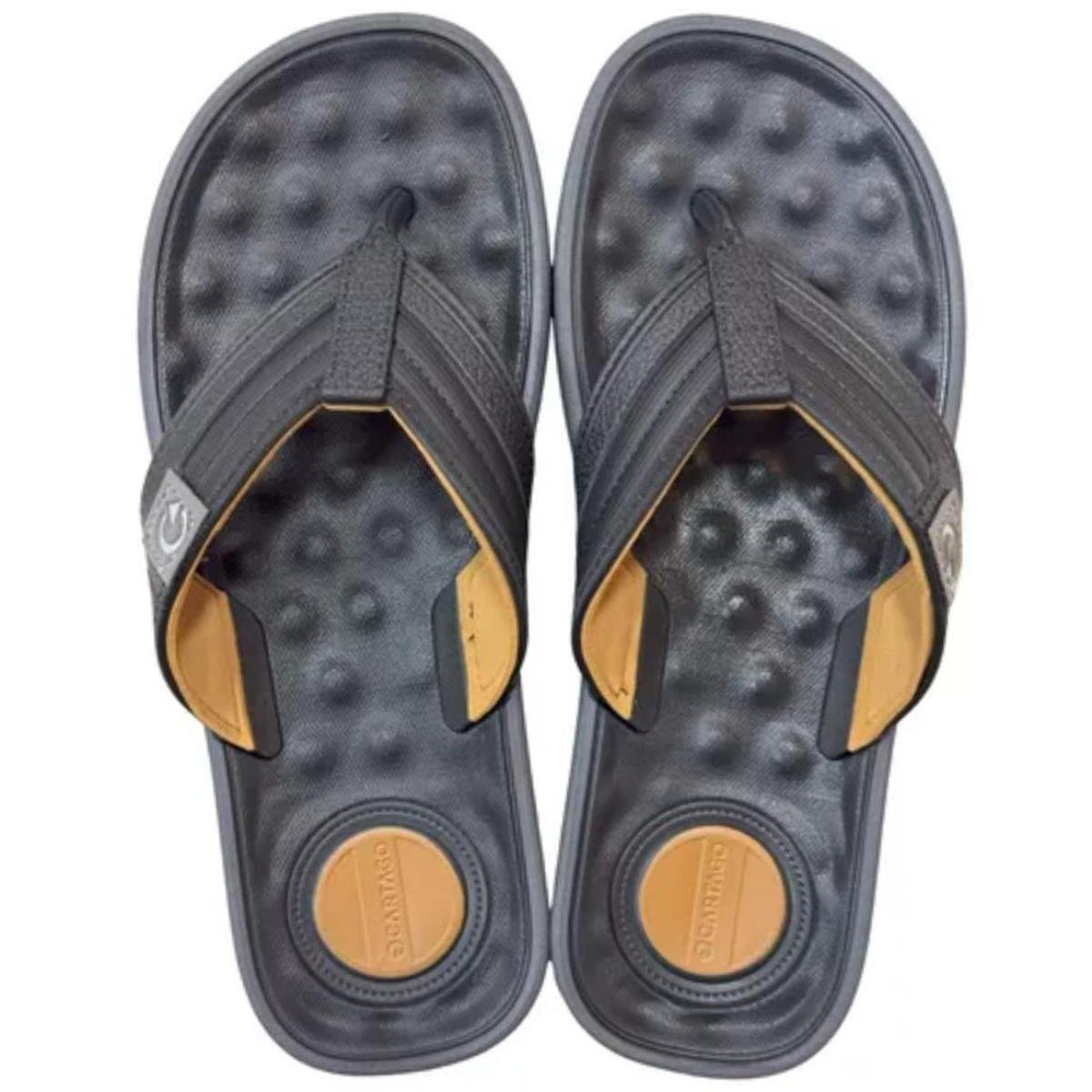 Chinelo Cartago Alabama Masculino - Preto e Marrom Preto/Marrom 1