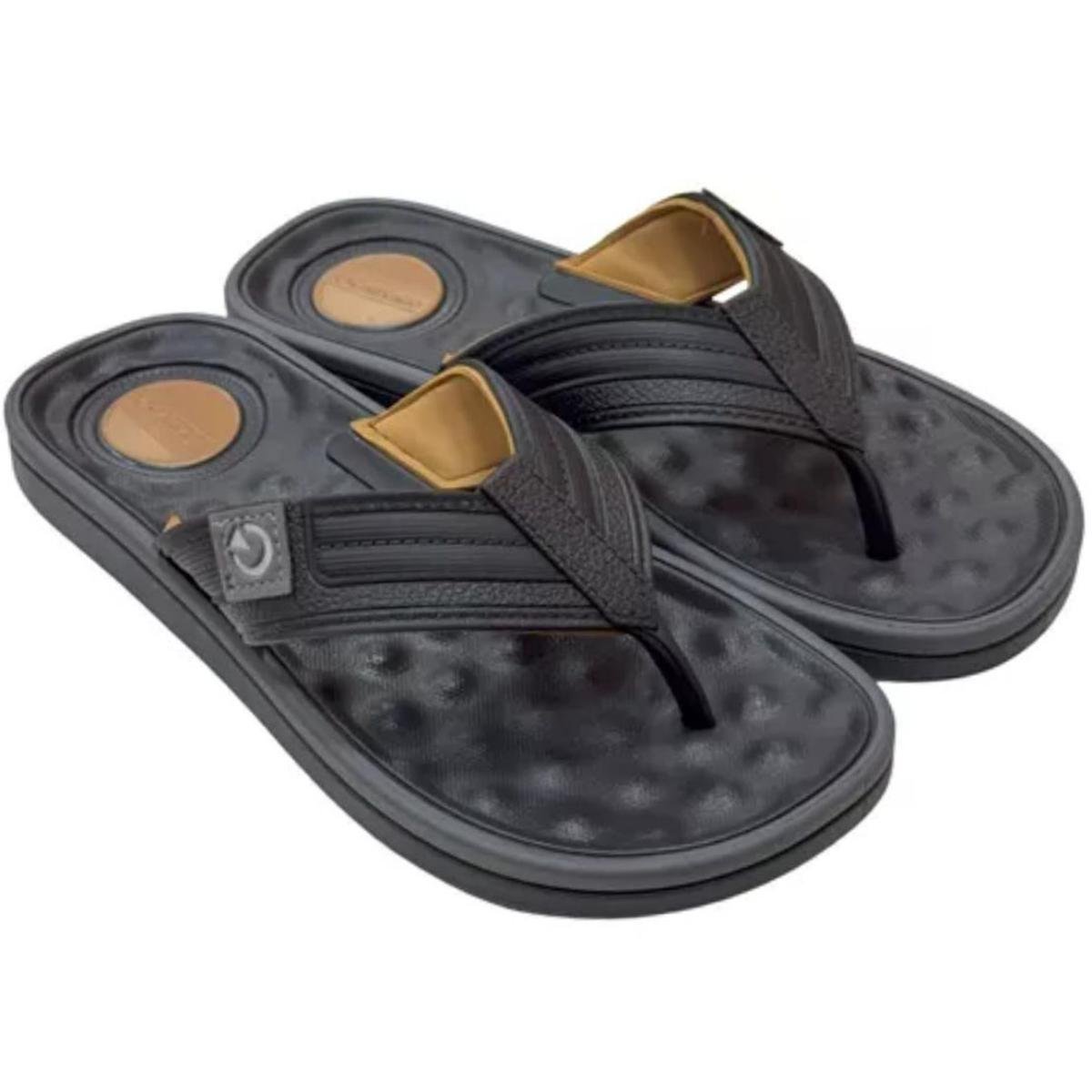 Chinelo Cartago Alabama Masculino - Preto e Marrom Preto/Marrom 2