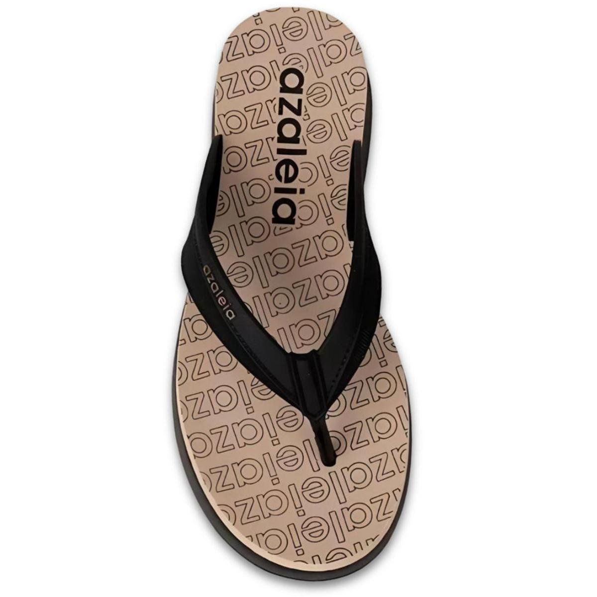 Tamanco Anabela Baixo Azaleia Feminino - Preto e Bege Preto/Bege 3