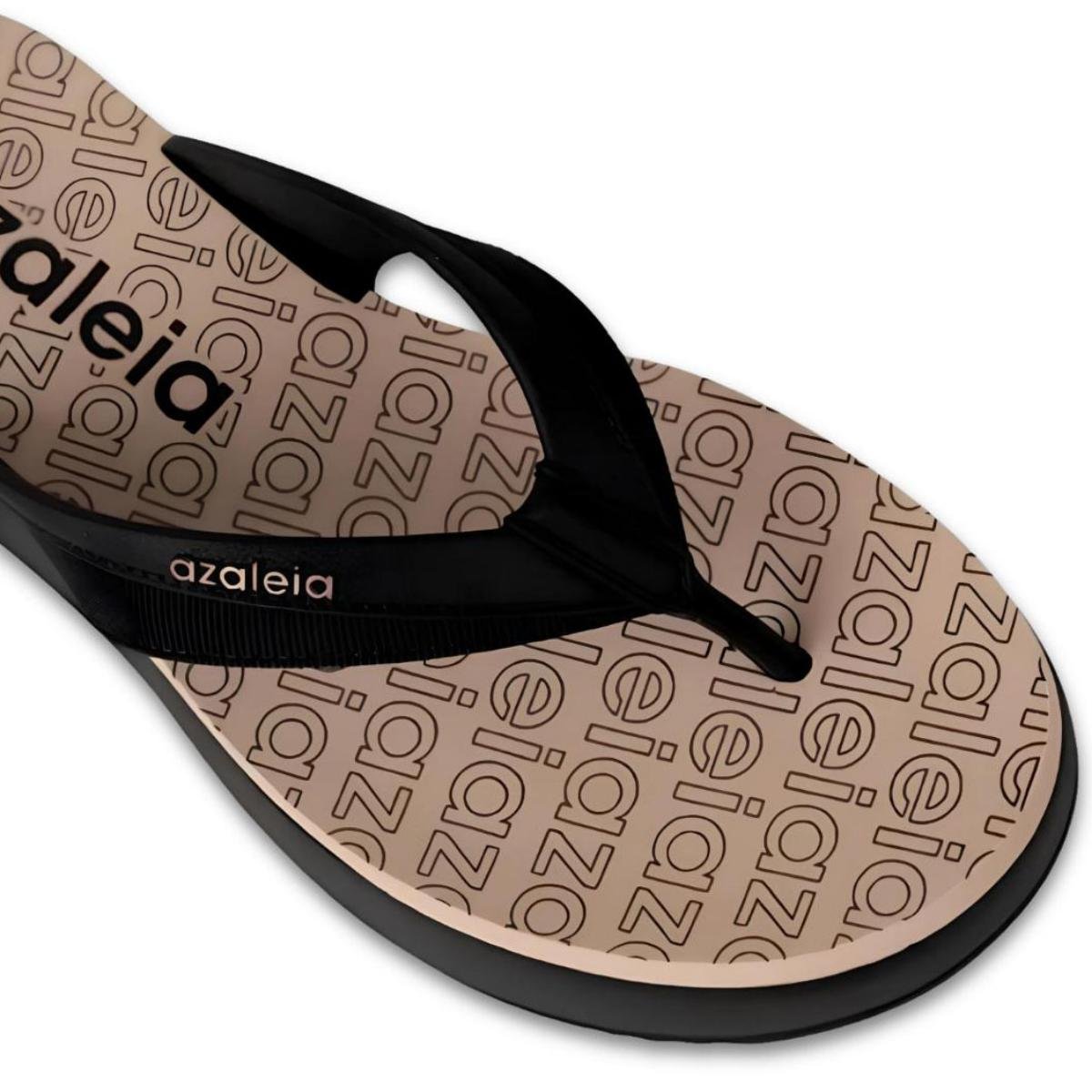 Tamanco Anabela Baixo Azaleia Feminino - Preto e Bege Preto/Bege 4