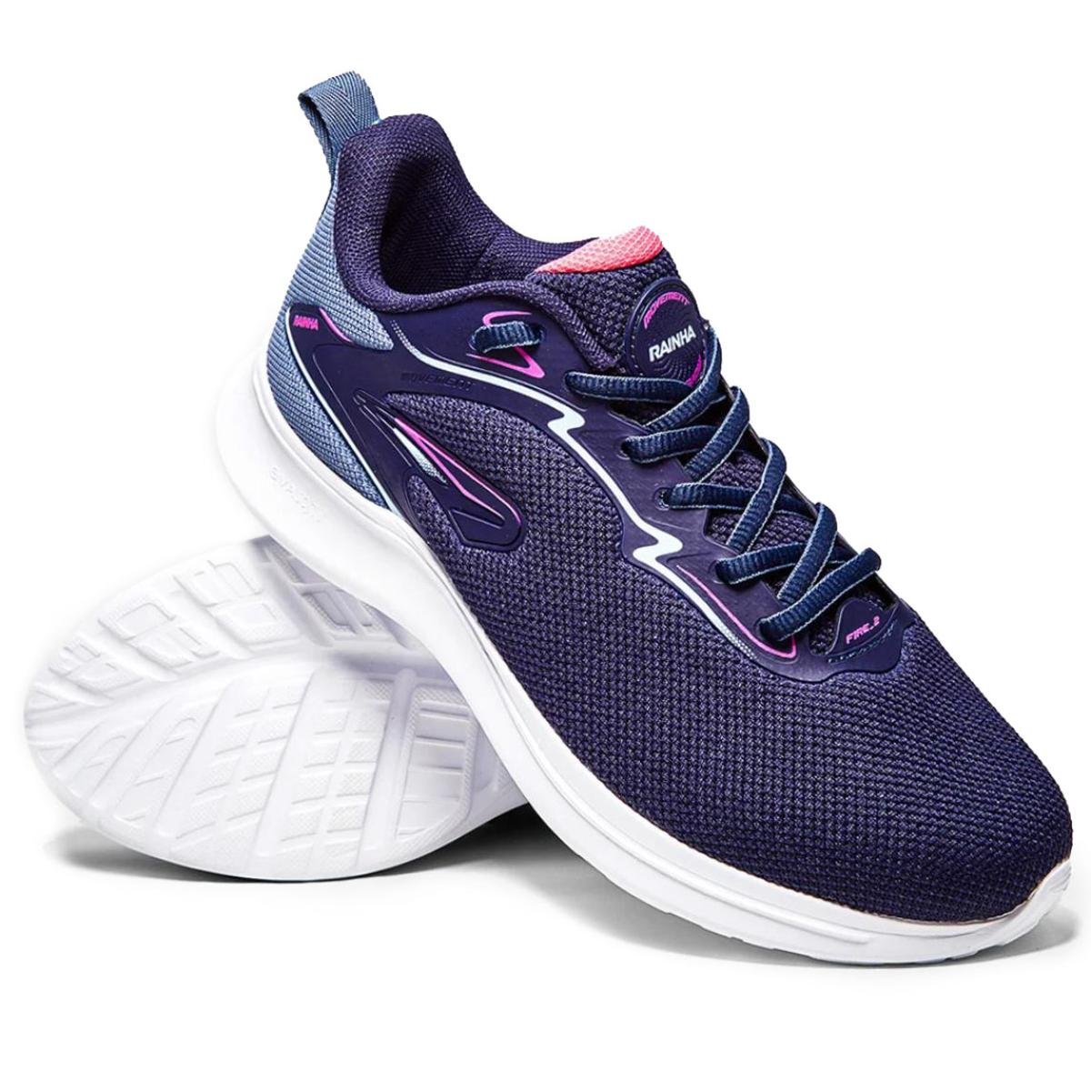 Tênis Rainha Fire II Feminino - Marinho e Rosa Marinho/Rosa 2