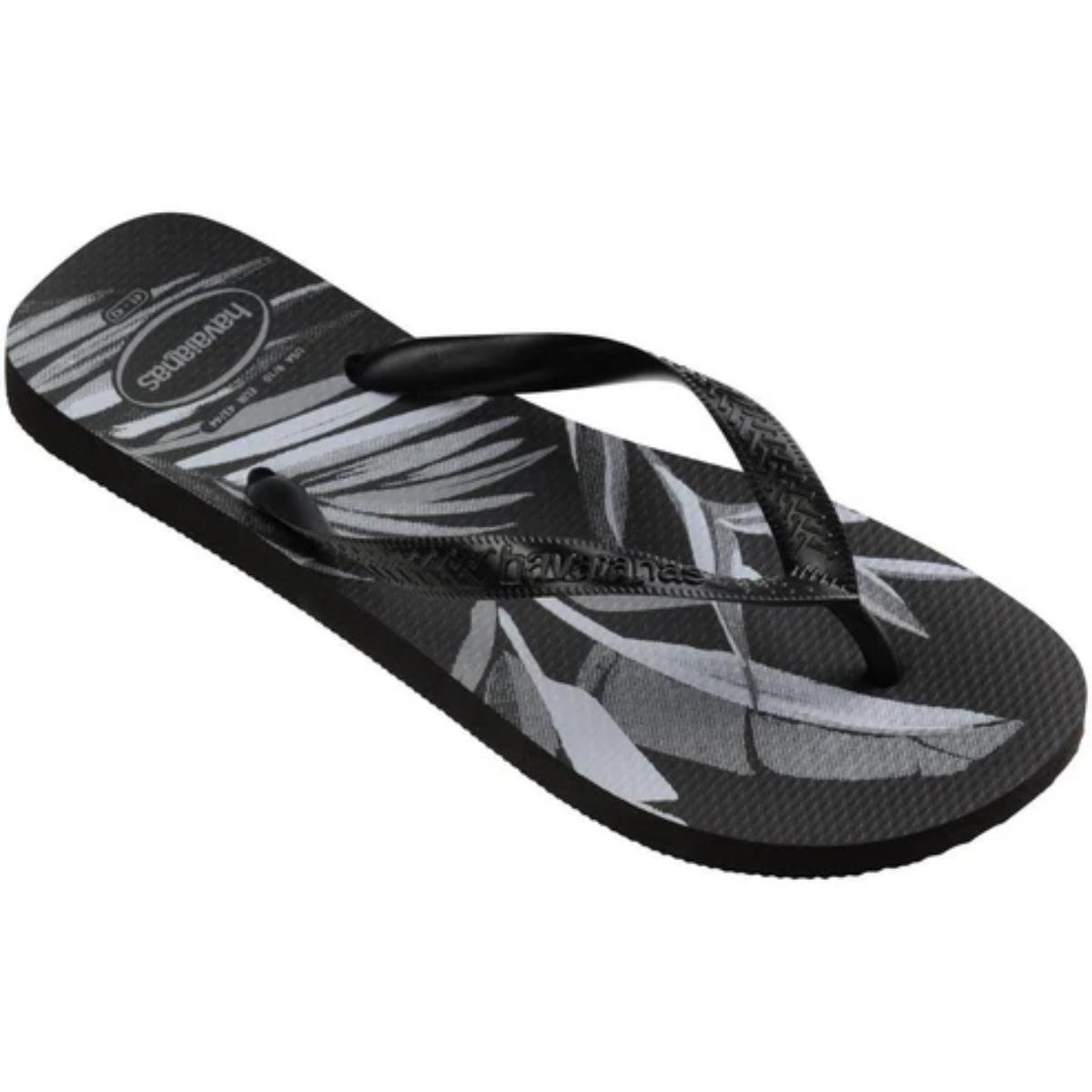 Chinelo Havaianas Aloha Masculino - Preto e Cinza Preto/Cinza 2