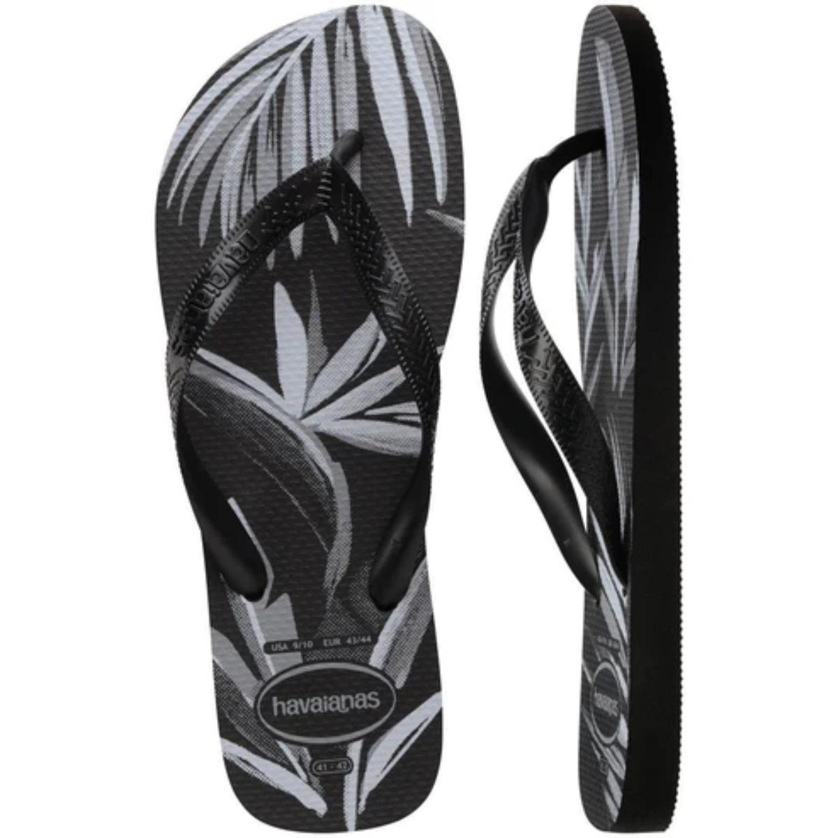 Chinelo Havaianas Aloha Masculino - Preto e Cinza Preto/Cinza 5