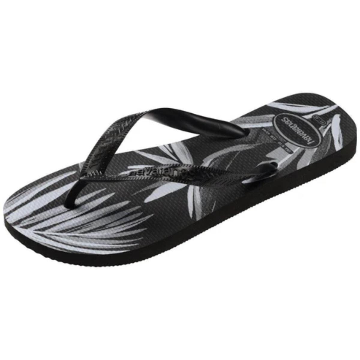 Chinelo Havaianas Aloha Masculino - Preto e Cinza Preto/Cinza 6