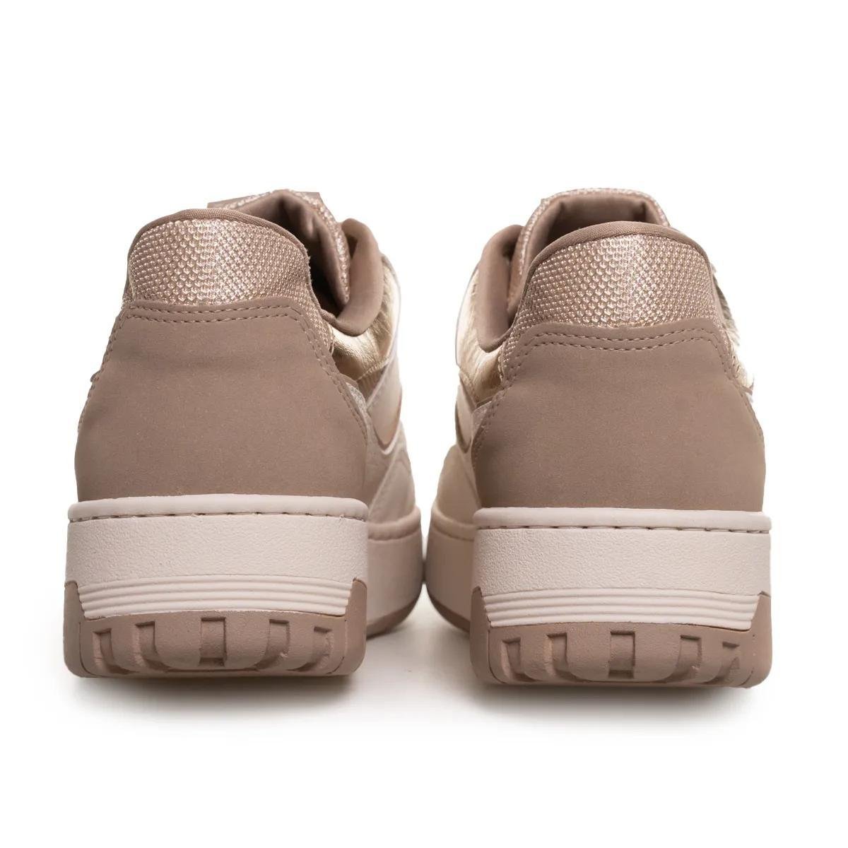 Tênis Via Marte Casual Feminino - Branco e Bege Branco/Bege 4