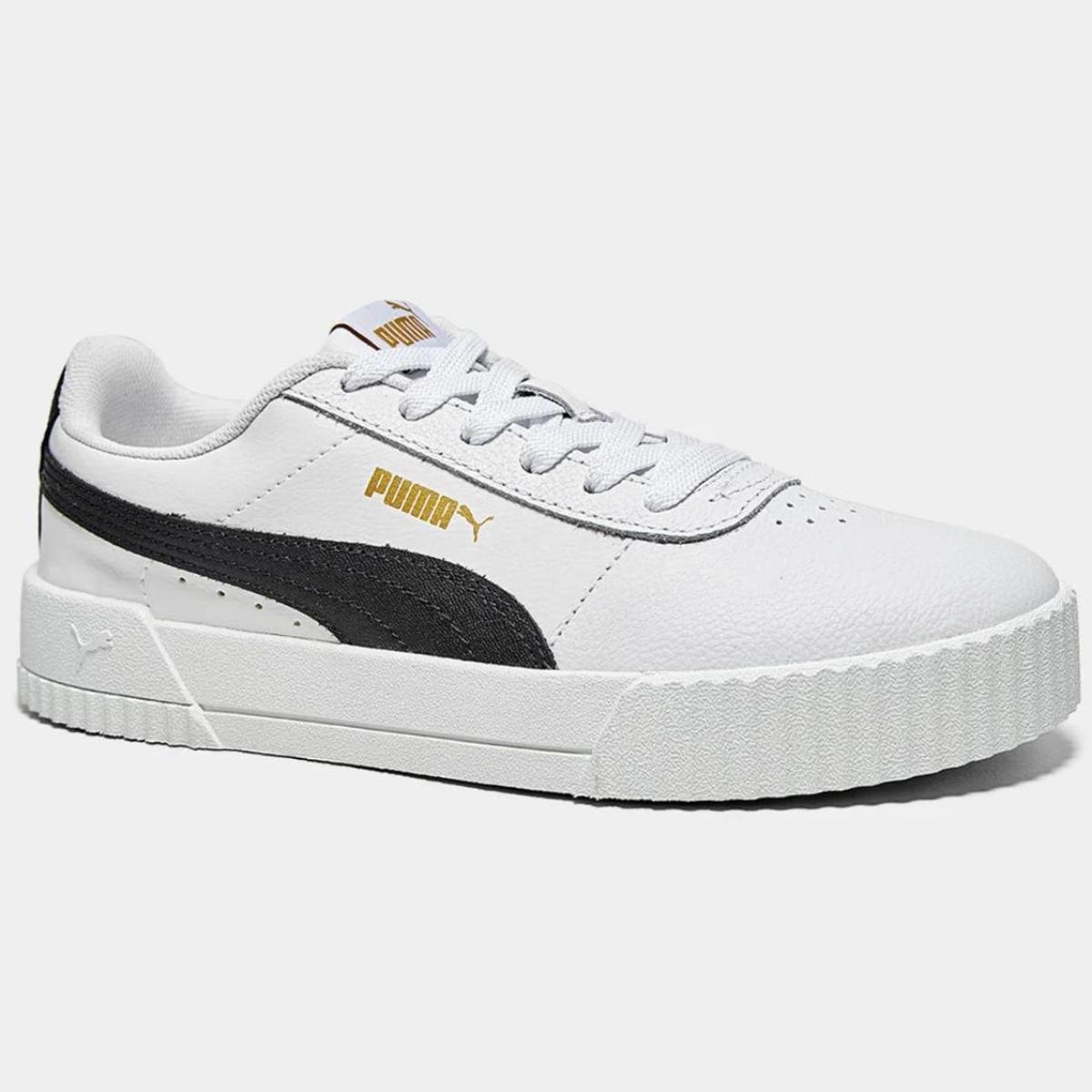 Tênis Puma Carina Lux Bdp Feminino Branco e Chumbo Branco/Chumbo