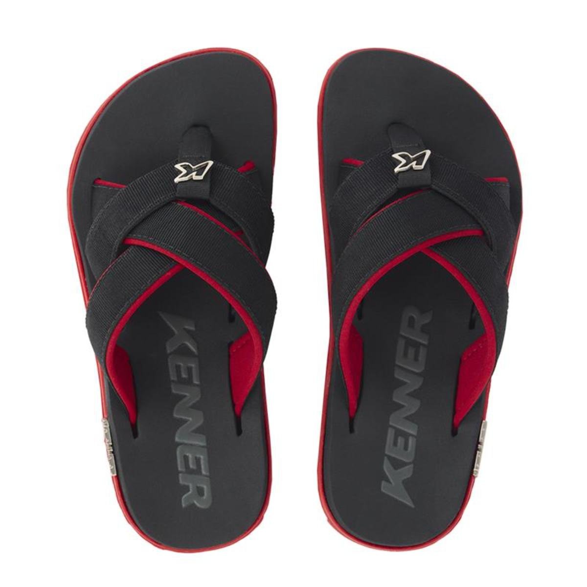 Chinelo Kenner Kivah Spider Masculino - Preto e Vermelho Preto/Vermelho 2
