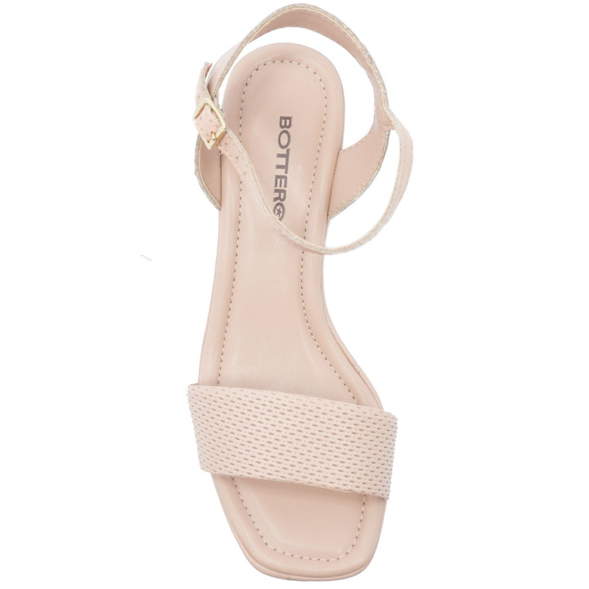 Sandália Couro Anabela Bottero Feminina - Nude Nude 3