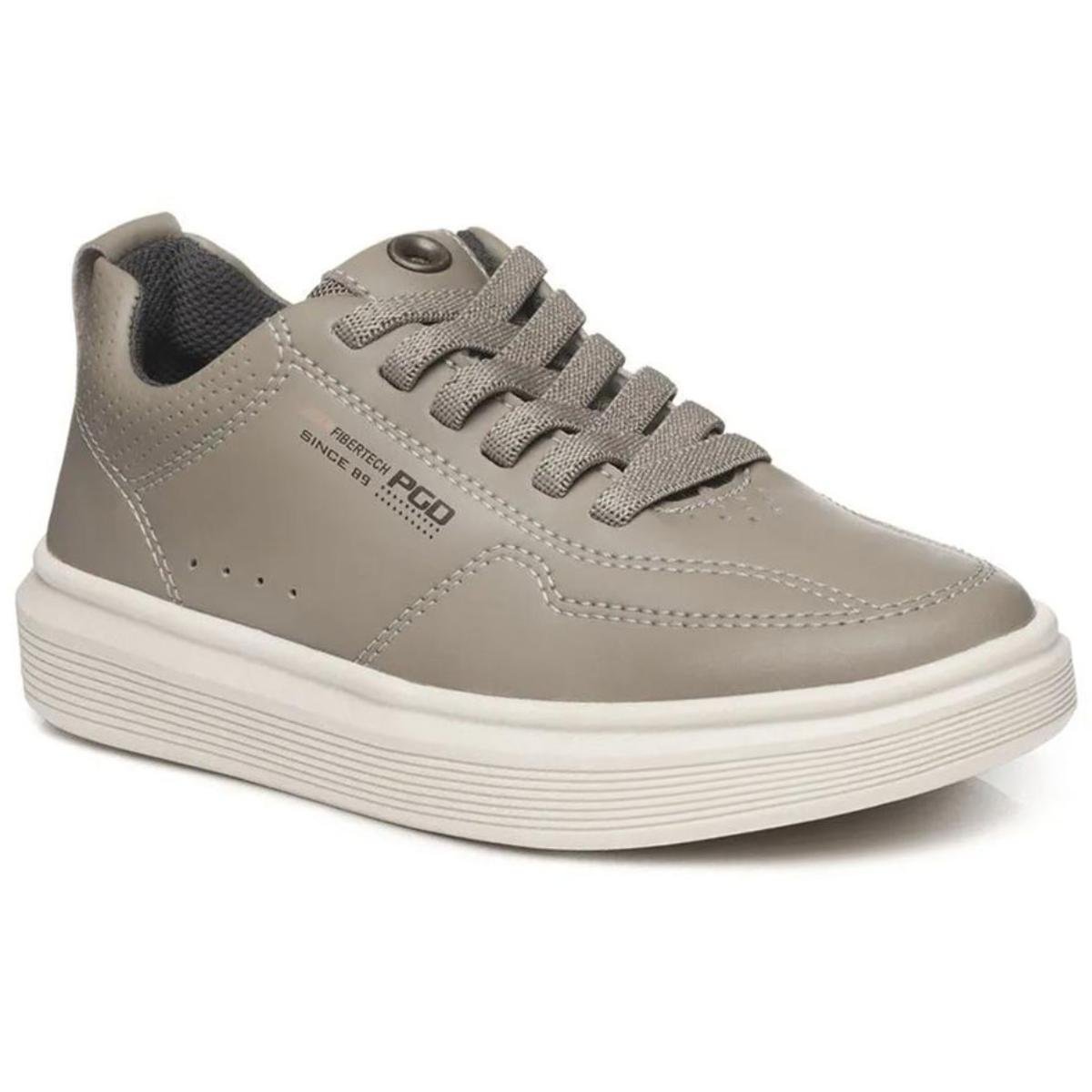 Tênis Infantil Couro Pegada Casual Menino - Marrom