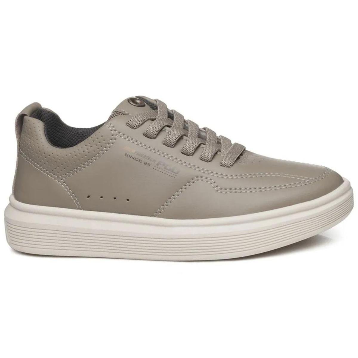 Tênis Infantil Couro Pegada Casual Menino - Marrom Marrom 2