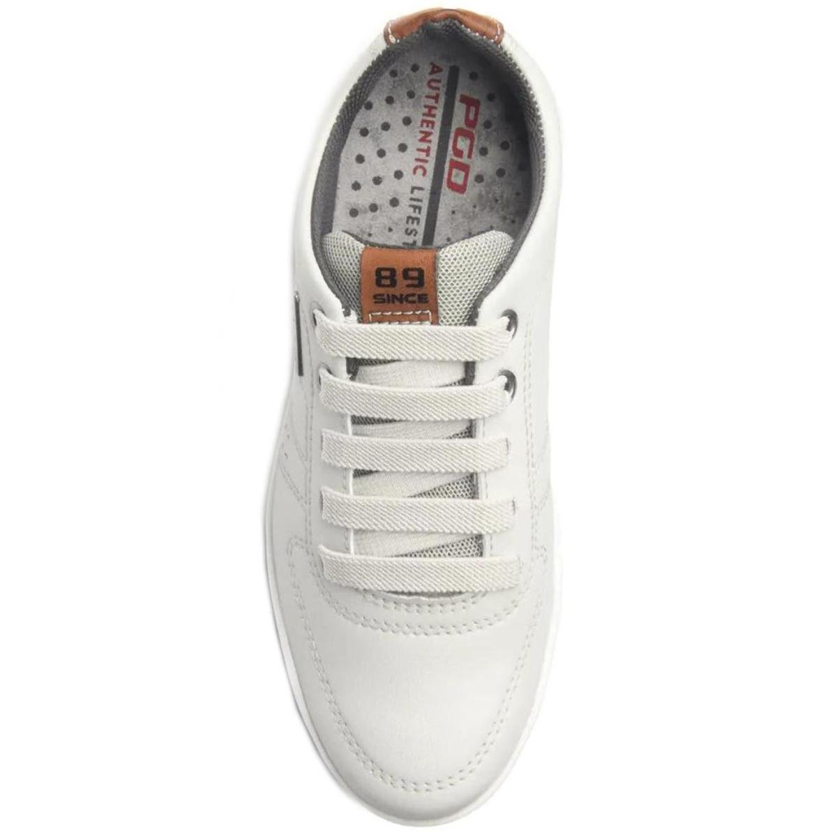 Tênis Infantil Couro Pegada Microfibra Menino - Off White Off White 3