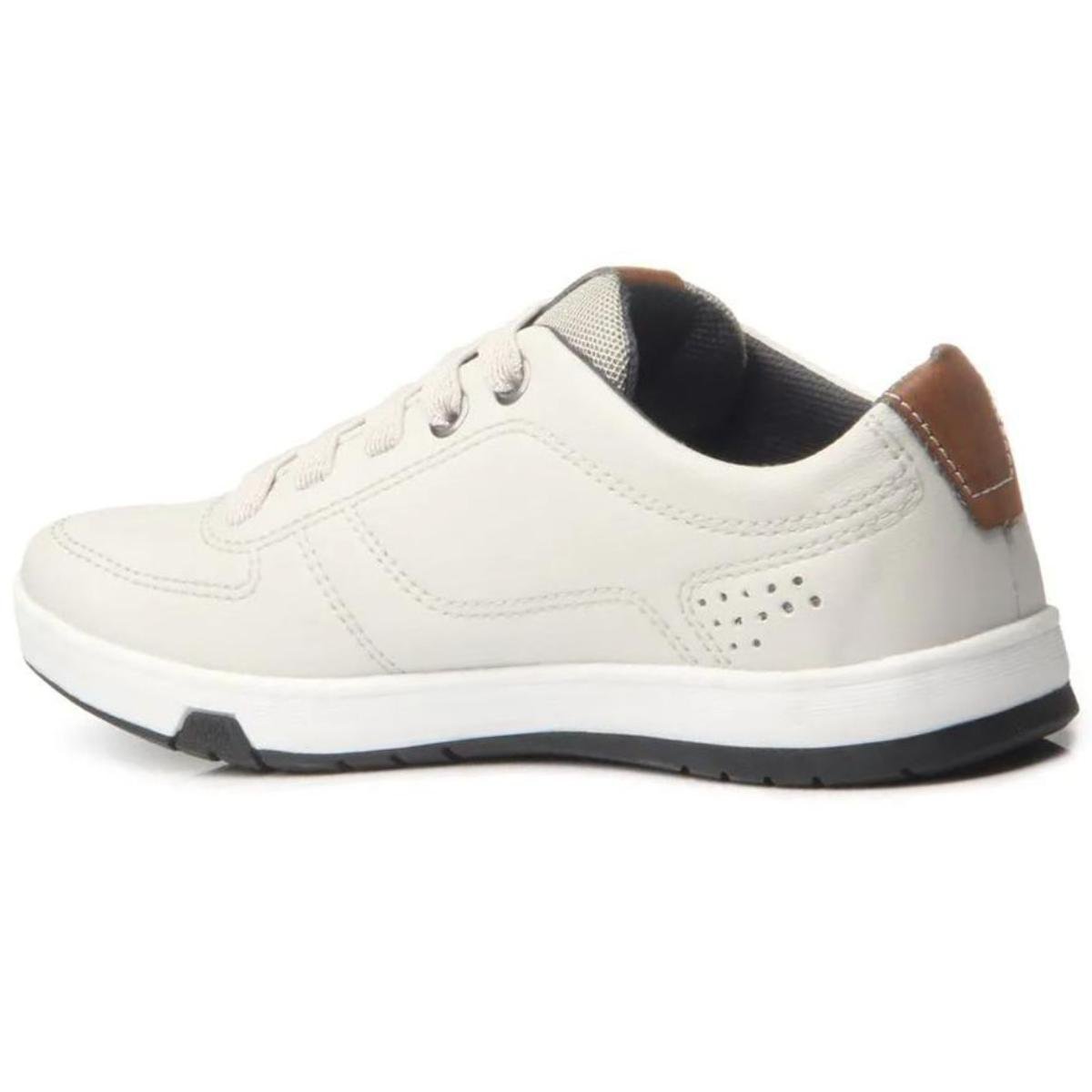 Tênis Infantil Couro Pegada Microfibra Menino - Off White Off White 4