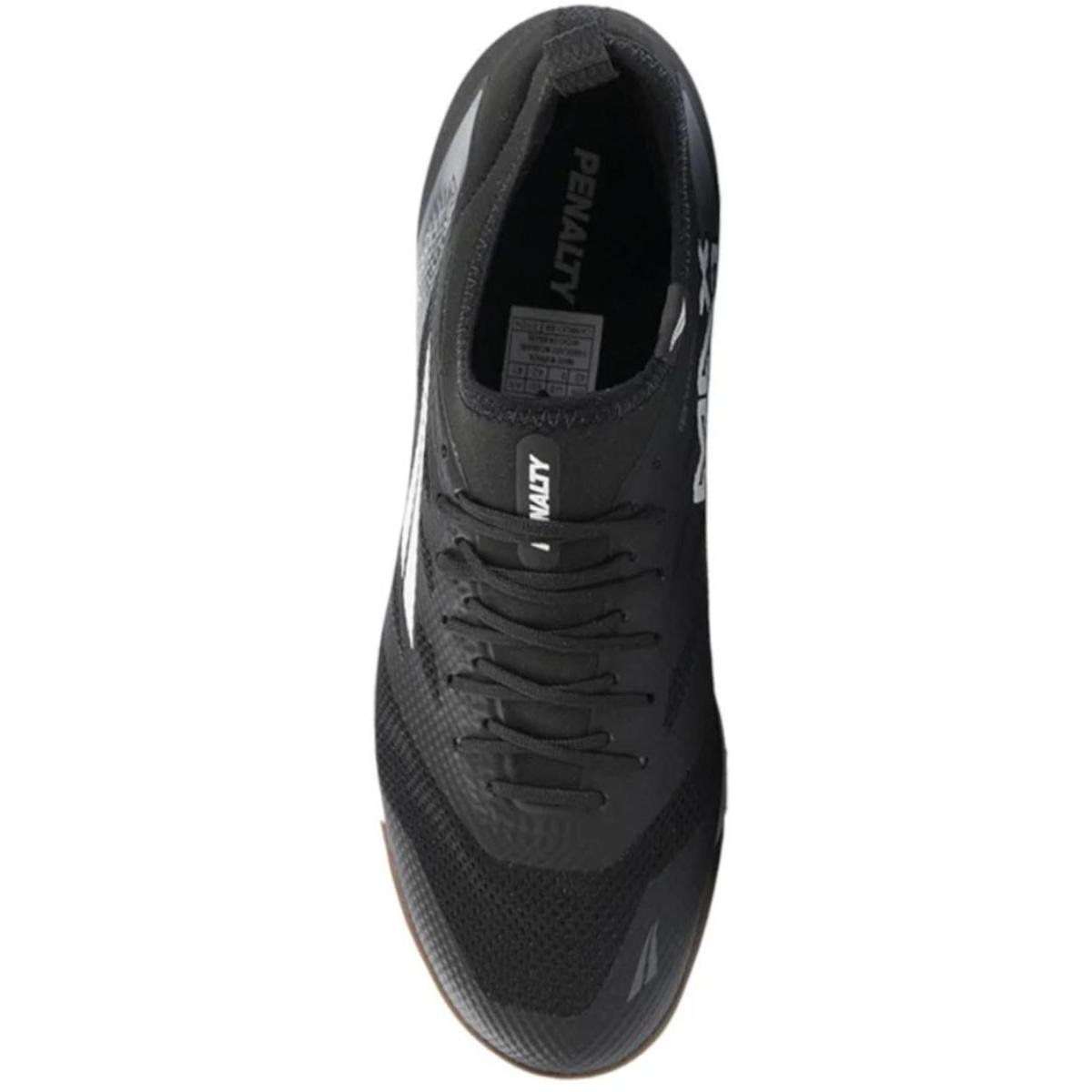 Chuteira Futsal Penalty Max 500 Locker - Preto e Branco Preto/Branco 2