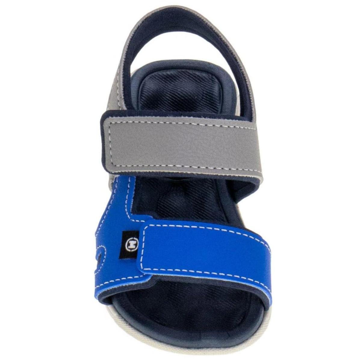 Sandália Papete Infantil Molekinho Menino - Cinza e Azul Cinza/Azul 3