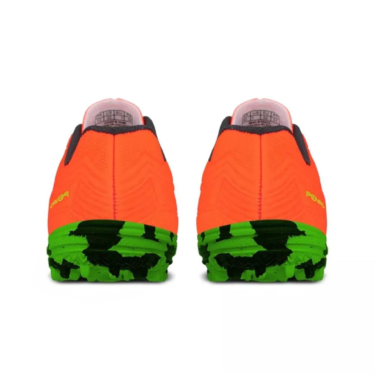 Chuteira Society Infantil Penalty Matis XXI - Laranja e Verde Laranja/Verde 4