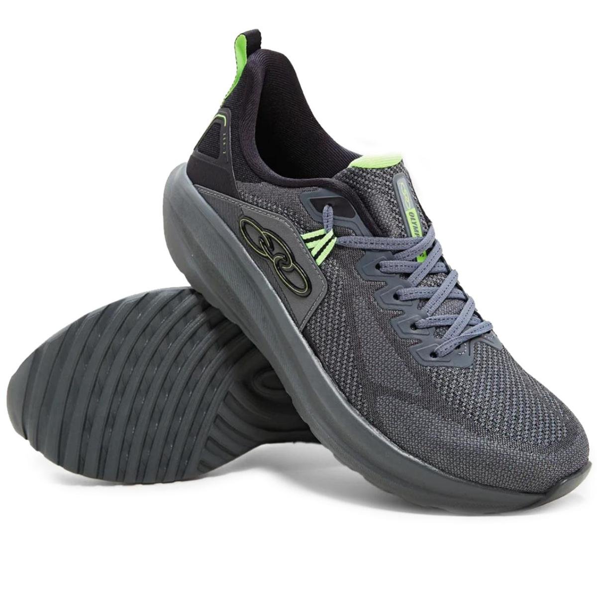 Tênis Olympikus Zex 2 Masculino - Chumbo e Preto Cinza