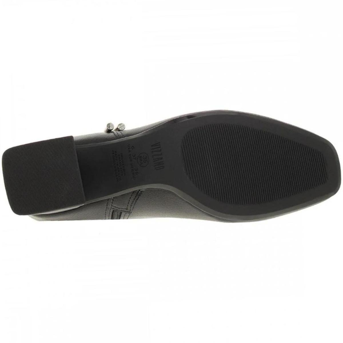 Bota Vizzano Detalhe Strass Cano Baixo Feminina - Preto Preto 5