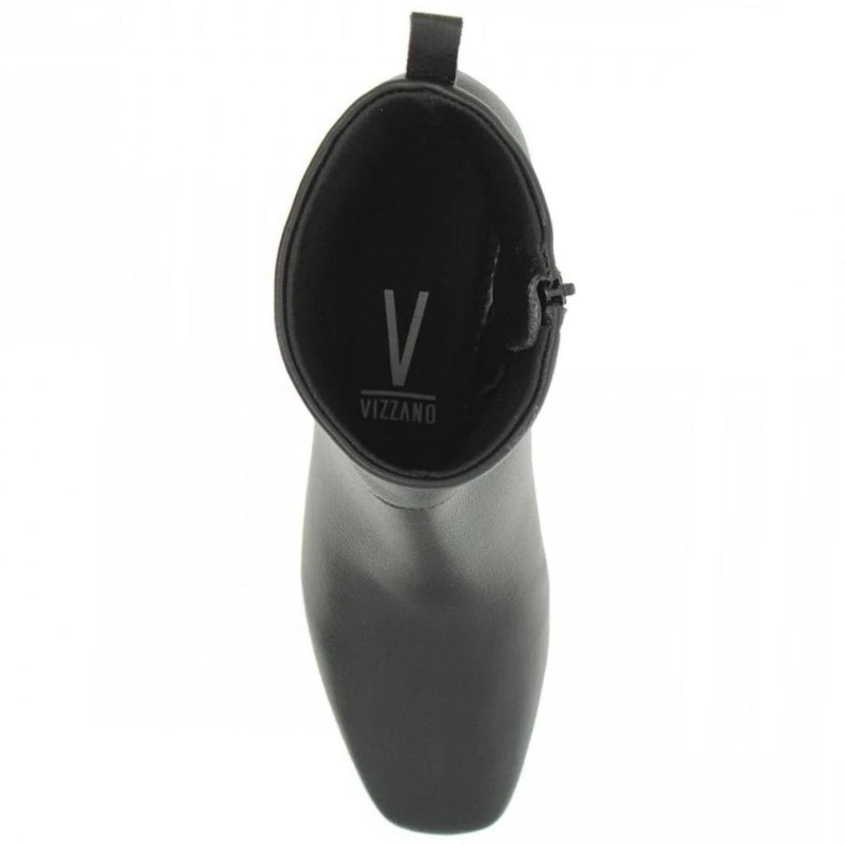 Bota Vizzano Detalhe Strass Cano Baixo Feminina - Preto Preto 3