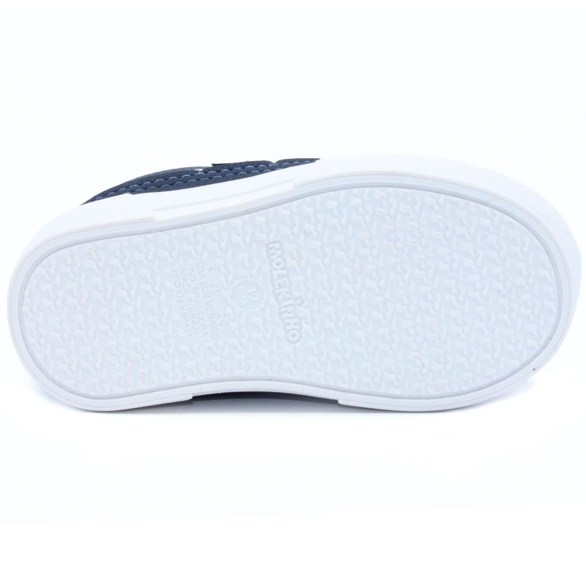 Tênis Infantil Molekinho Microperfuros Casual - Marinho Azul 5