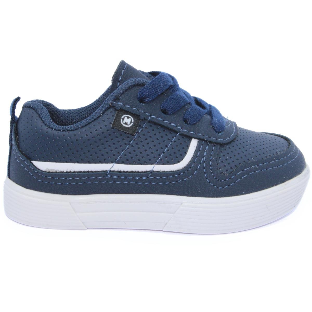 Tênis Infantil Molekinho Microperfuros Casual - Marinho Azul 2
