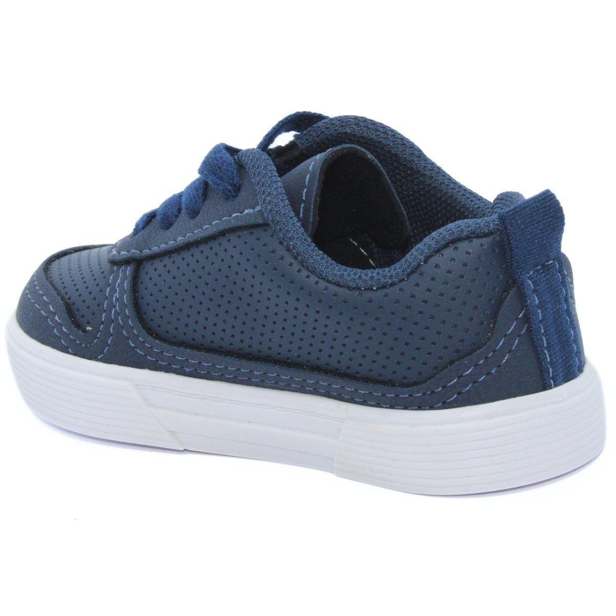 Tênis Infantil Molekinho Microperfuros Casual - Marinho Azul 4